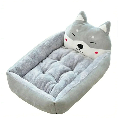 Comfortable gray cat bed