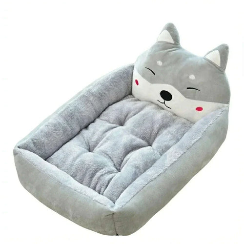 Cat bed for large cats, pink and gray