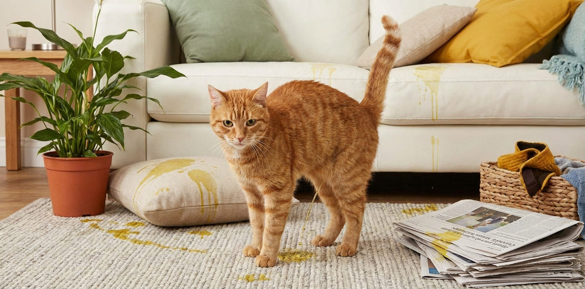 Mon chat fait pipi partout : Pourquoi et que faire ?