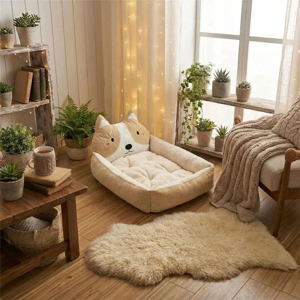 Large, spacious and cozy cat bed