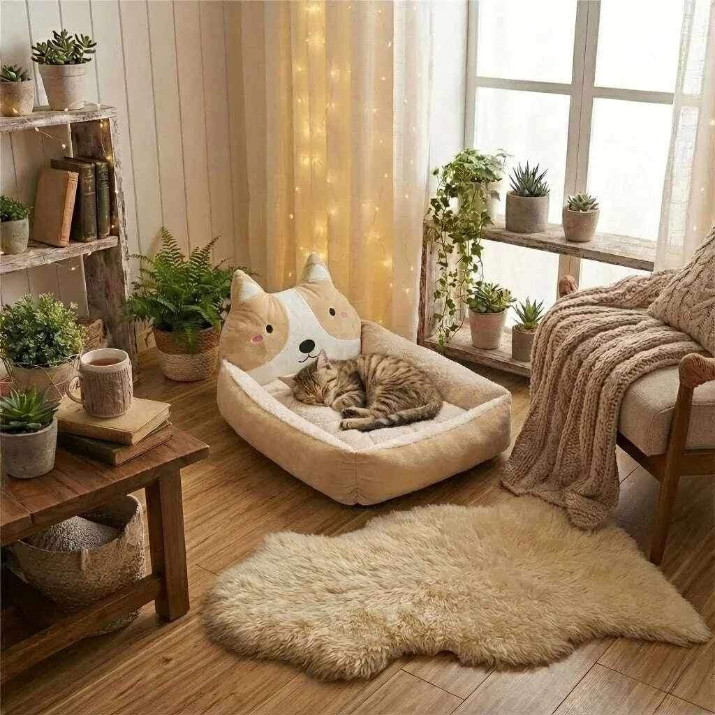 Large, spacious and cozy cat bed
