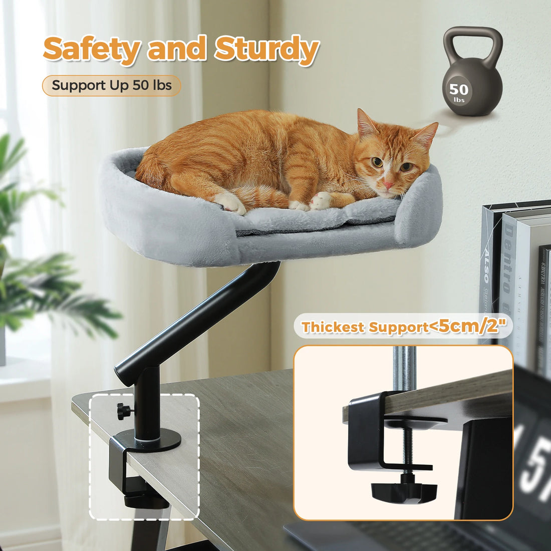 Rattan cat desk bed