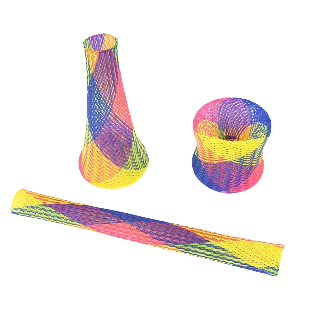 Colorful spring tube cat toys, set of 10