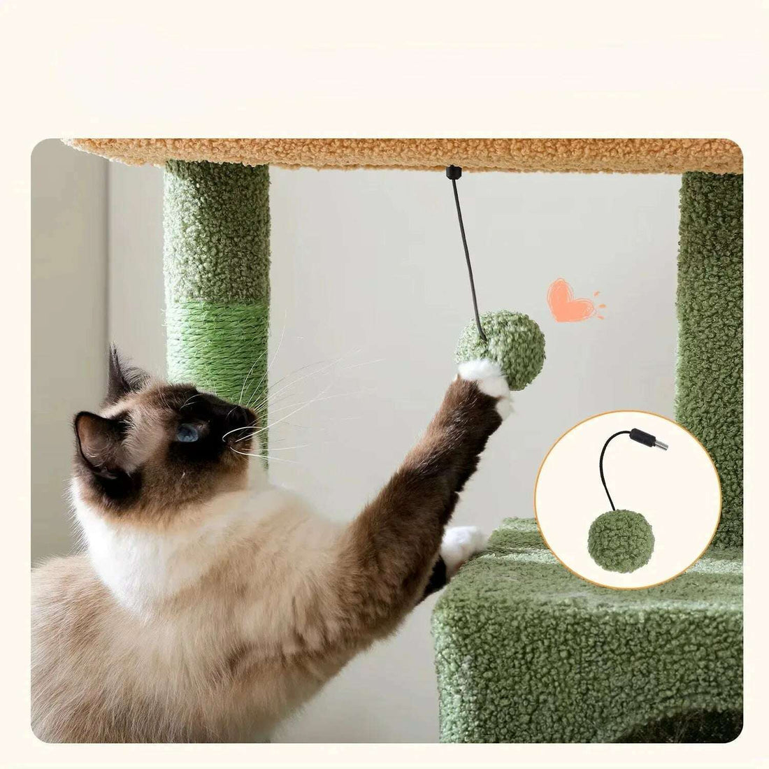 Cactus design cat tree, platforms and sisal scratching post