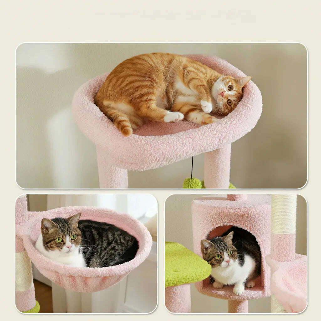 Flower cat tree, platforms and sisal scratching post