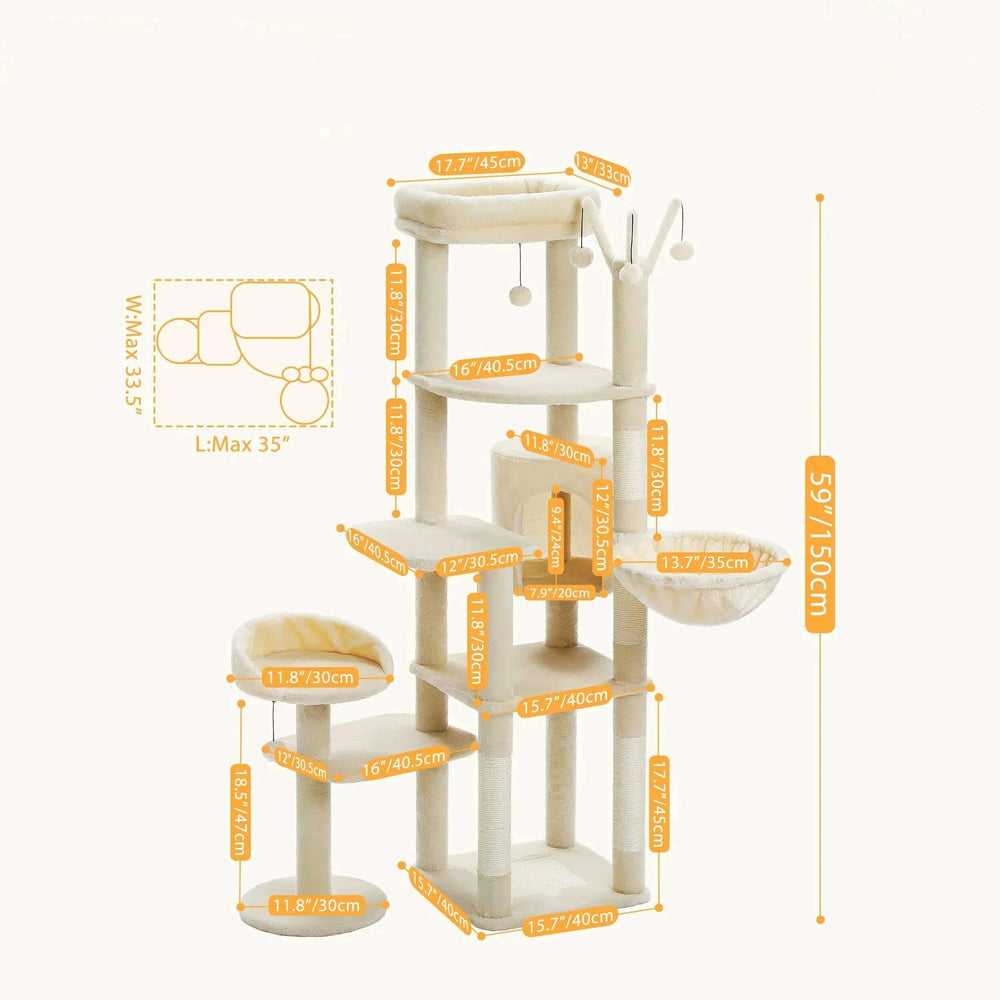 Giant multi-level cat tree