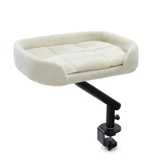 Rotating Plush Cat Bed for Desks