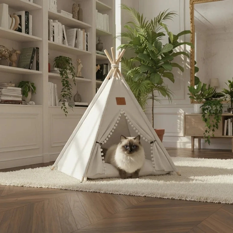 Illustration collection tipi pour chat