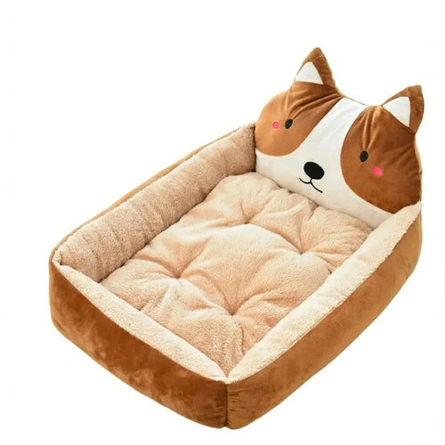 Plush cat bed